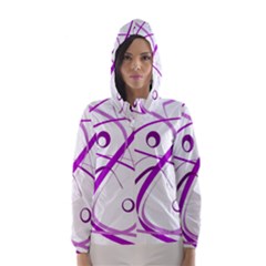Purple Elegant Design Hooded Wind Breaker (women) by Valentinaart