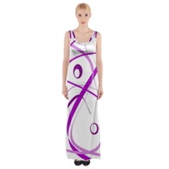 Purple Elegant Design Maxi Thigh Split Dress by Valentinaart