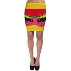 Ants And Watermelon  Bodycon Skirt by Valentinaart