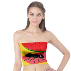 Ants And Watermelon  Tube Top by Valentinaart