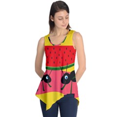 Ants And Watermelon  Sleeveless Tunic by Valentinaart