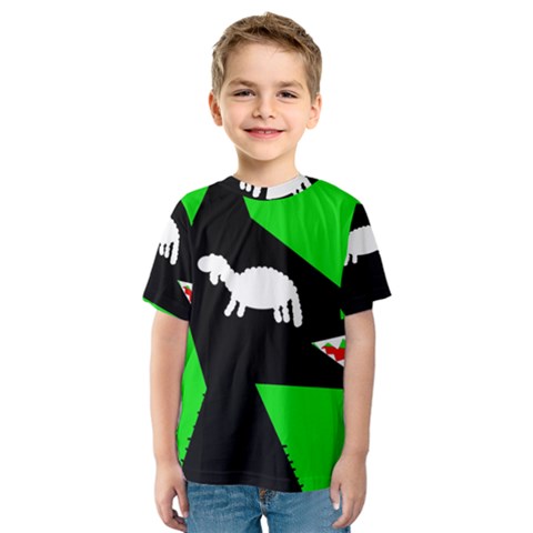 Wolf And Sheep Kid s Sport Mesh Tee by Valentinaart