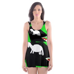 Wolf And Sheep Skater Dress Swimsuit by Valentinaart