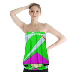 Abstract Landscape  Strapless Top by Valentinaart