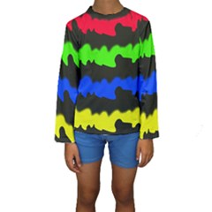 Colorful Abstraction Kid s Long Sleeve Swimwear by Valentinaart