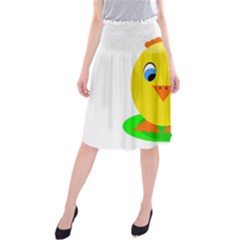 Cute Chicken  Midi Beach Skirt by Valentinaart
