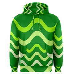 Green Waves Men s Pullover Hoodie by Valentinaart