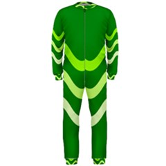 Green Waves Onepiece Jumpsuit (men)  by Valentinaart