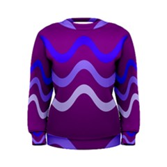 Purple Waves Women s Sweatshirt by Valentinaart