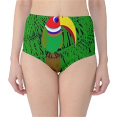 Toucan High-waist Bikini Bottoms by Valentinaart