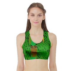 Toucan Sports Bra With Border by Valentinaart