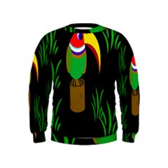 Toucan Kids  Sweatshirt by Valentinaart