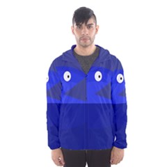 Blue Monster Fish Hooded Wind Breaker (men) by Valentinaart