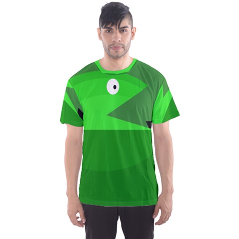 Green Monster Fish Men s Sport Mesh Tee by Valentinaart