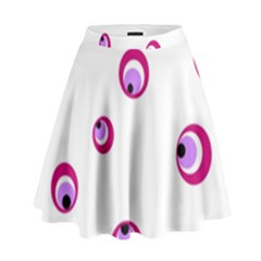 Purple Eyes High Waist Skirt by Valentinaart
