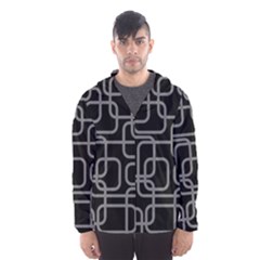 Black And Gray Decorative Design Hooded Wind Breaker (men) by Valentinaart