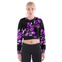 Purple decorative abstraction Women s Cropped Sweatshirt View1