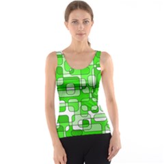 Green Decorative Abstraction  Tank Top by Valentinaart