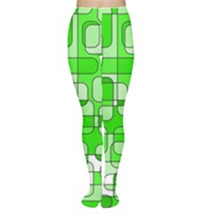 Green Decorative Abstraction  Women s Tights by Valentinaart
