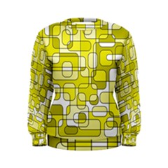 Yellow Decorative Abstraction Women s Sweatshirt by Valentinaart