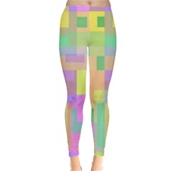 Pastel Colorful Design Leggings  by Valentinaart