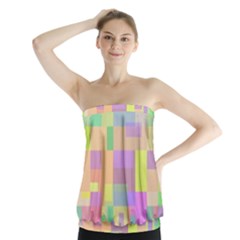 Pastel Colorful Design Strapless Top by Valentinaart