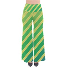 Green And Yellow Lines Pants by Valentinaart