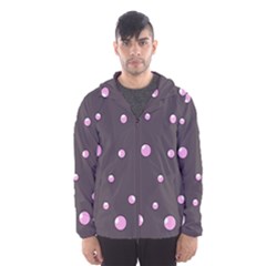 Pink Bubbles Hooded Wind Breaker (men) by Valentinaart