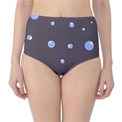 Blue Bubbles High-waist Bikini Bottoms by Valentinaart