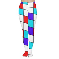 Colorful Cubes  Women s Tights by Valentinaart