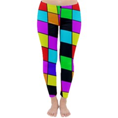 Colorful Cubes  Winter Leggings  by Valentinaart