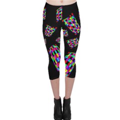 Colorful Abstraction Capri Leggings  by Valentinaart