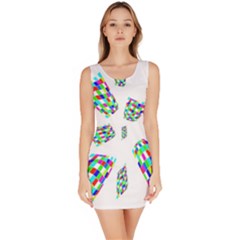 Colorful Abstraction Sleeveless Bodycon Dress by Valentinaart