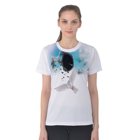 Flying Bird Women s Cotton Tee by gumacreative