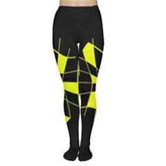 Yellow Abstract Flower Women s Tights by Valentinaart