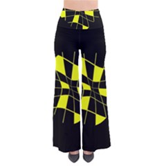 Yellow Abstract Flower Pants by Valentinaart