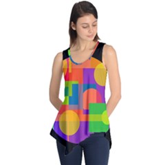 Colorful Circle  Sleeveless Tunic by Valentinaart