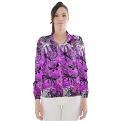 Butterfly Graffiti Wind Breaker (women) by ArtistRoseanneJones