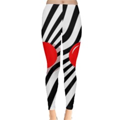 Abstract Red Ball Leggings  by Valentinaart