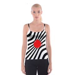 Abstract Red Ball Spaghetti Strap Top by Valentinaart