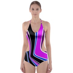 Colors Of 70 s Cut-out One Piece Swimsuit by Valentinaart