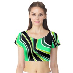 Colors Of 70 s Short Sleeve Crop Top (tight Fit) by Valentinaart