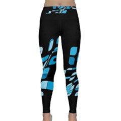 Blue Abstraction Yoga Leggings by Valentinaart
