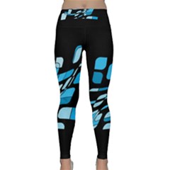 Blue Abstraction Yoga Leggings by Valentinaart