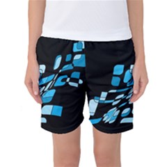 Blue Abstraction Women s Basketball Shorts by Valentinaart