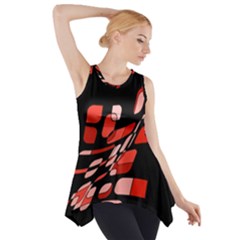 Orange Abstraction Side Drop Tank Tunic by Valentinaart