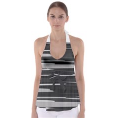 Gray Camouflage Babydoll Tankini Top by TRENDYcouture