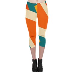 Shapes In Retro Colors                                                                                  Capri Leggings by LalyLauraFLM