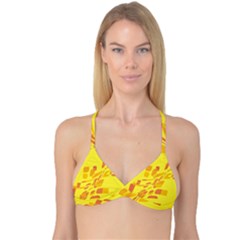 Yellow Abstraction Reversible Tri Bikini Top by Valentinaart