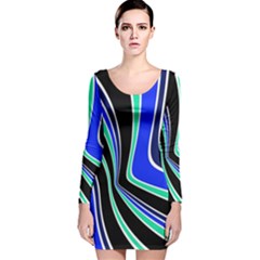 Colors Of 70 s Long Sleeve Velvet Bodycon Dress by Valentinaart